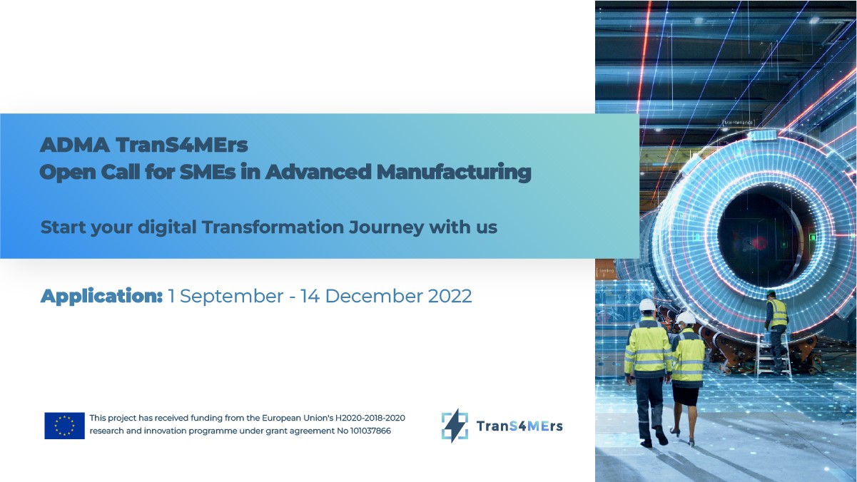 ADMA TranS4MErs Acceleration Programme: unique funding opportunities for manufacturing SMEs