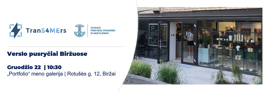 XCHANGE EVENT: BUSINESS BRUNCH IN BIRZAI - EU OPPORTUNITIES FOR REGIONAL MANUFACTURING SMES